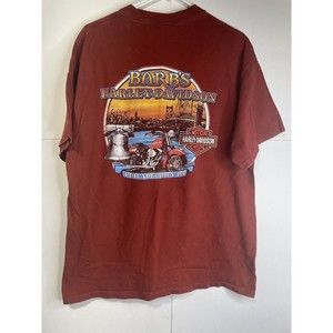 Harley Davidson Shirt Barbs Philadelphia, PA Biker T-Shirt Mens Size XL USA Made